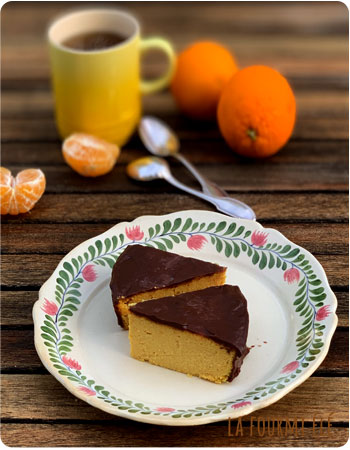 gateau à l'orange et ganache chocolat